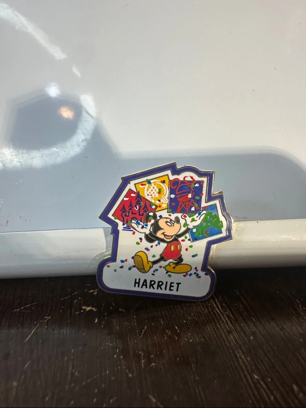 Personalized Mickey Mouse Enamel Pin - 'Harriet' - Picture 2 of 4
